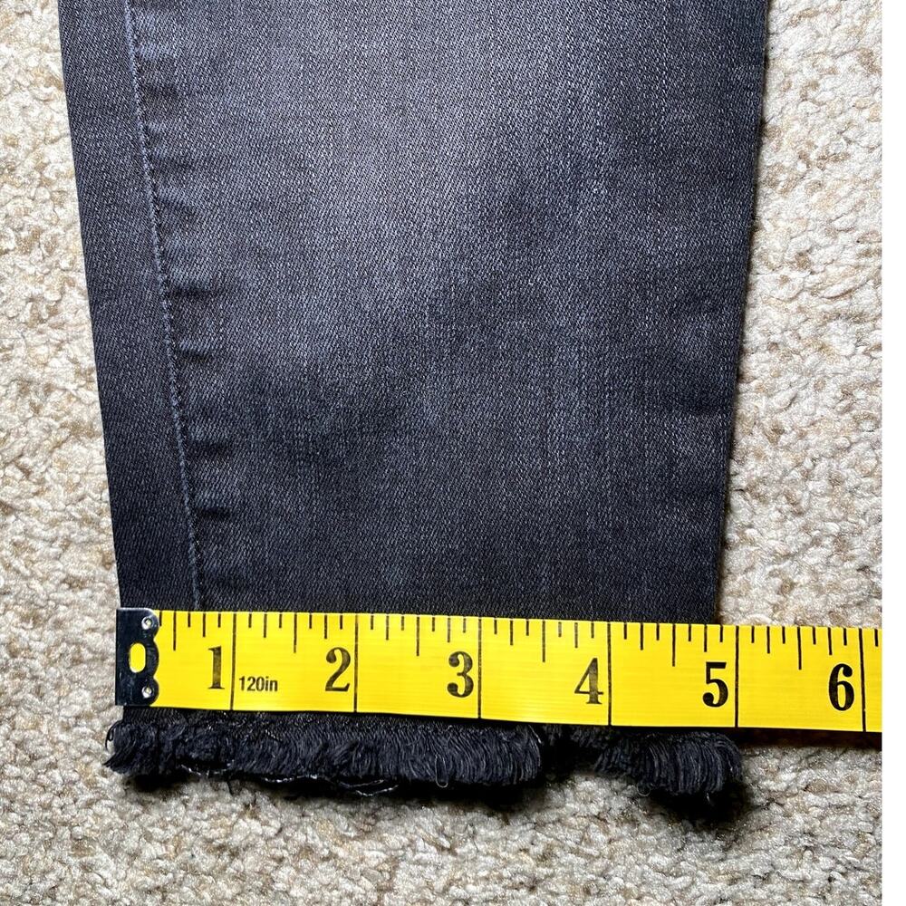 FRAME - Le High Skinny Crop Jeans - Black Size 25 - Picture 9 of 11
